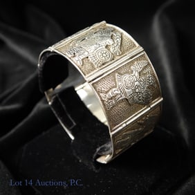 Siam Sterling Silver Bracelet (64g)