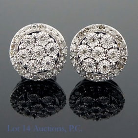 Kay Jewelers 10k White Gold Diamond Earrings