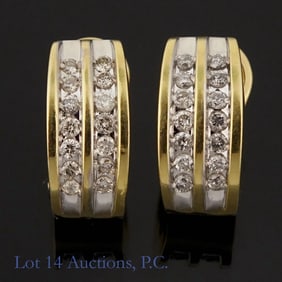 14k Gold & Diamond Earrings