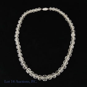 Crystal Necklace w/ 14k Gold Clasp