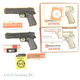 Marksman 20 Shot BB Repeater Air Pistol (2) & BBs
