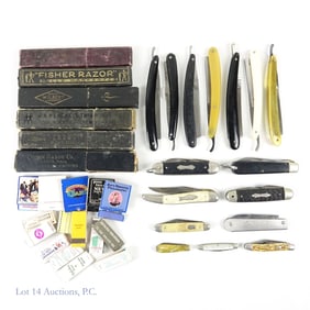 Pocket Knives / Razors / Matchbooks (9 + 7 + 15)