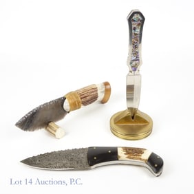 Knives, DV Customs, Obsidian Antler Etc. (3)