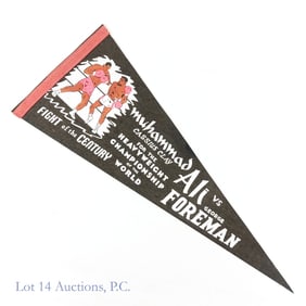 1974 Ali v Foreman Rumble in the Jungle Pennant