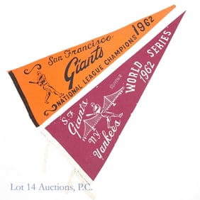 SF Giants 1962 NL Champ & World Series Pennants