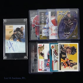 10 Signed Cards Of Former Hockey Players