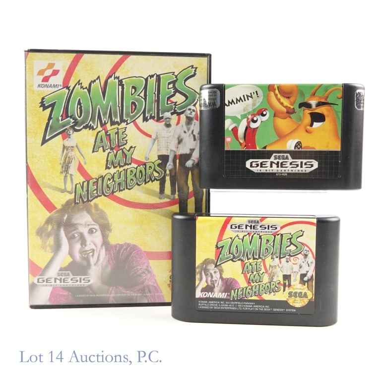 Sega Genesis Games (2): 2 Sega Genesis Games. Includes: Zombies Ate My Neighbors and ToeJam & Earl (cartridge only).