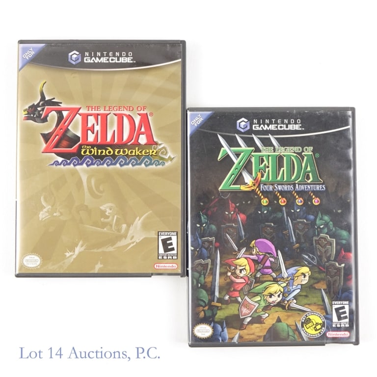 Legend of Zelda Nintendo Gamecube Games (2): 2 The Legend of Zelda games for Nintendo Gamecube. Includes: The Legend of Zelda: Four Swords Adventures and The Legend of Zelda: The Wind Waker.