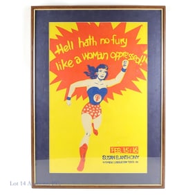 1972 Wonder Woman, Women's Lib Silkscreened Poster
