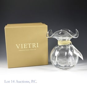 Vietri Hibiscus Glass Vase