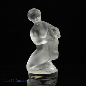 Lalique Crystal Figurine - Diana With Fawn