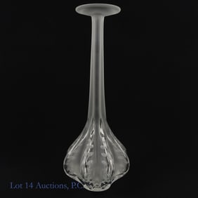 Lalique Crystal Vase, Claude Soliflore