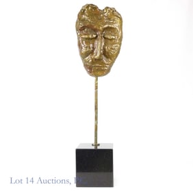 Mask by Jamali - Bronze Statue on Granite