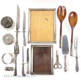 Sterling Silver Frames, Coasters, Flatware, Etc.
