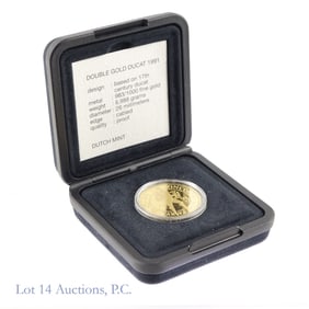 1991 Netherlands 98%-Gold Proof 2 Ducat in OGP