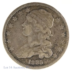 1835 USA Silver Capped Bust Quarter - Var. 2 (XF+)
