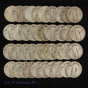 1926-S USA 90%-Silver Standing Liberty 25c (40)