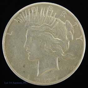 1927 USA Silver Peace Dollar - Key Date (MS 63)
