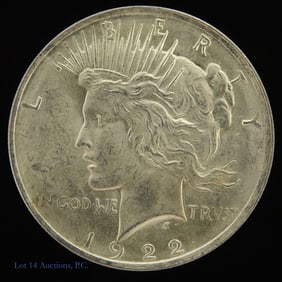 1922 (P) USA Silver Peace Dollar (MS-64+)