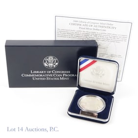 2000 (P) USA Silver Proof Library of Congress $1