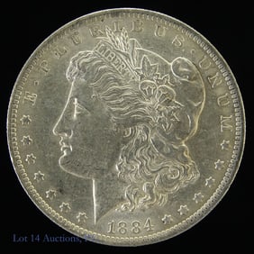 1884-O USA Silver Morgan Dollar (AU+)