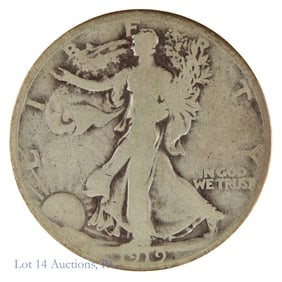 1919 (P) USA 90%-Silver Walking Liberty 50c