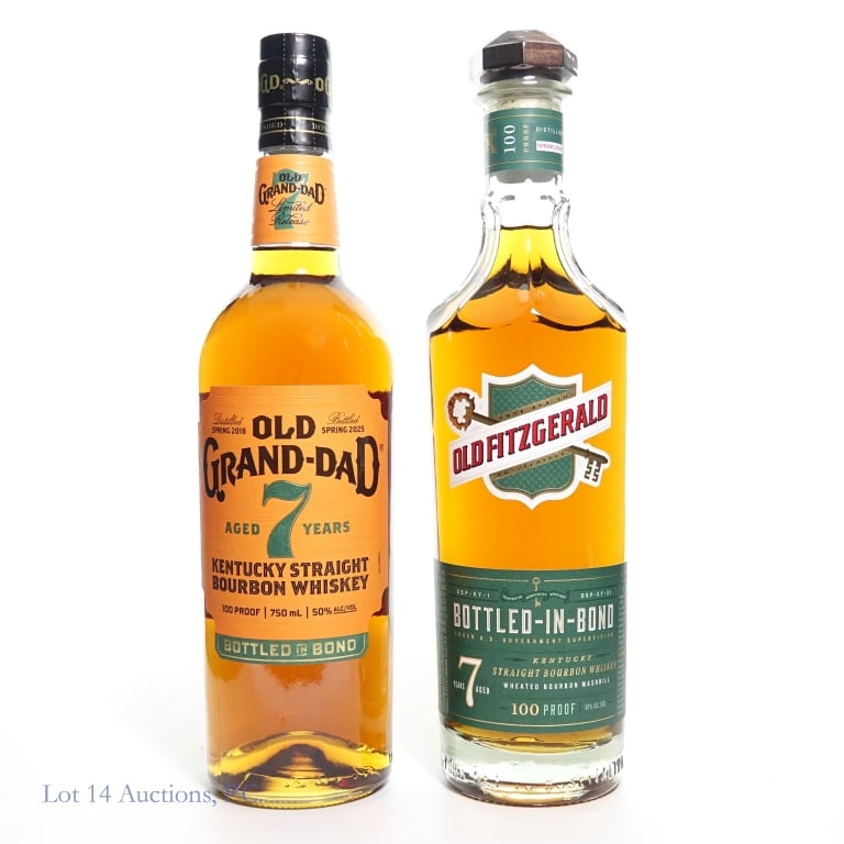 Old Grand-Dad 7, Old Fitzgerald 7 Yr Old Bourbon 2