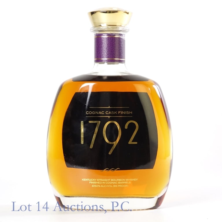1792 Cognac Cask Finish Bourbon: 1792 Cognac Cask Finish bourbon whiskey, 2025, 750 ml, 90 proof.