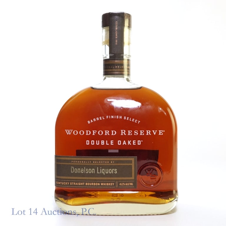 Woodford Reserve Double Oaked Bourbon Store Pick: Woodford Reserve Double Oaked Barrel Finish Bourbon (2018), 90.4 Proof, 750 ml. Personally selected by Donelson Liquors. Etch: W18432292412060818.