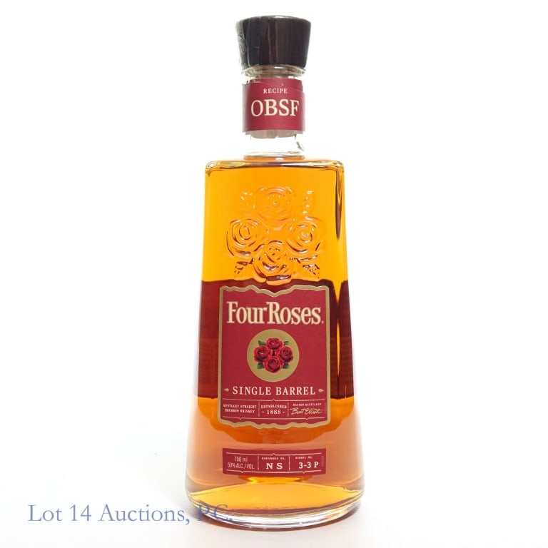 Four Roses Single Barrel Bourbon (OBSF): Four Roses Single Barrel Bourbon, 100 Proof, 750 ml, Recipe: OBSF, Barrel #3 - 3 P, Warehouse #N S.