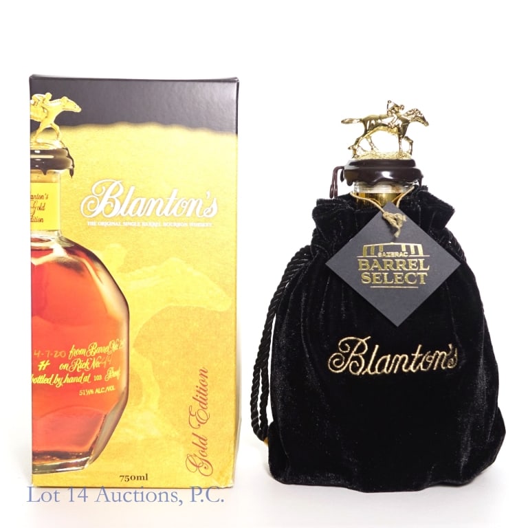 Blanton's Gold Edition Bourbon "O", Store Pick: Blanton's Gold Edition Single Barrel Kentucky Straight Bourbon Whiskey. Sazerac Barrel Select: Discount Liquors pick, barrel #25. 103 Proof, 750ml. Dumped on 8-15-24 from barrel No. 25 in Warehouse H 