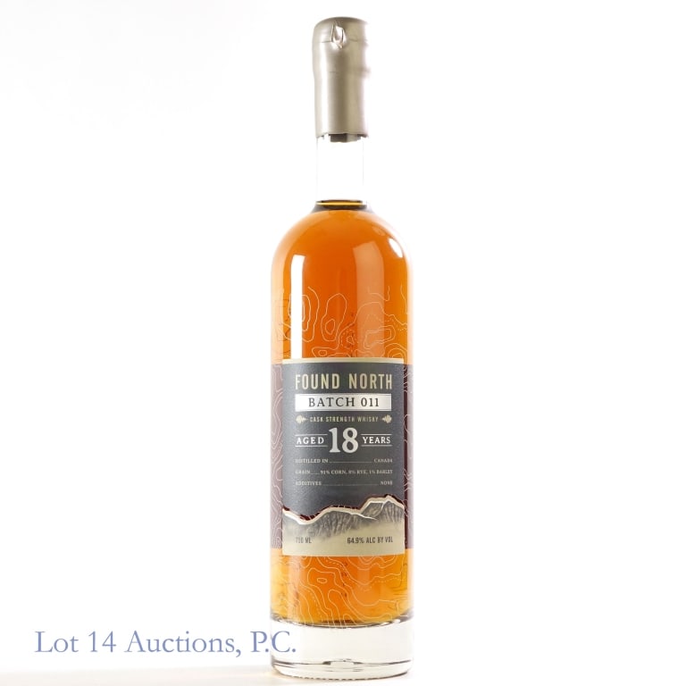 Found North 18 Yr. Batch 11 Cask Strength Whisky: Found North 18 Year Batch 11 Cask Strength Canadian Whisky, 129.8 Proof, 750 ml, Bottle #0834