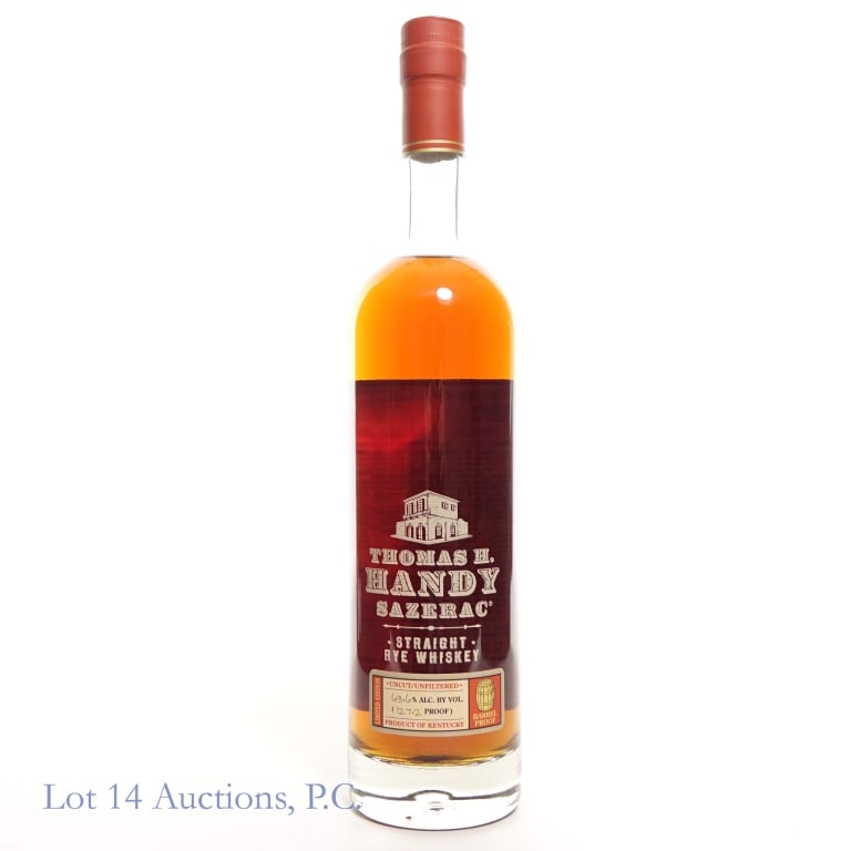 Thomas H. Handy Sazerac Rye 2024 BTAC: Thomas H. Handy Sazerac Rye (2024), 127.2 Proof, 750 ml, BTAC 2024, Aged: 6 Years. Etch: L2427401 1335D. NFC Tag authenticated via BT App.