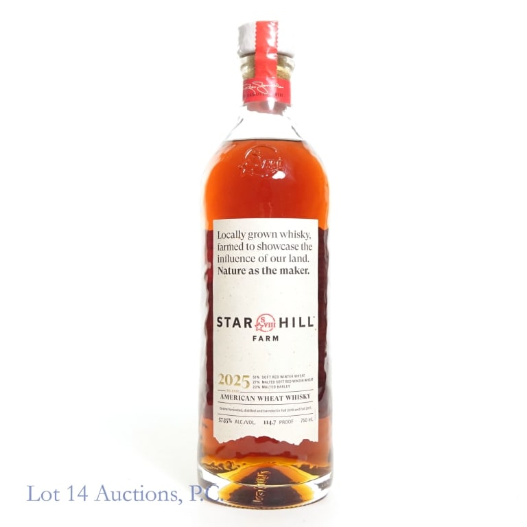 Star Hill Farm American Wheat Whisky (2025): Star Hill Farm American Wheat Whisky, 2025 release. 114.7 Proof, 750 ml.
