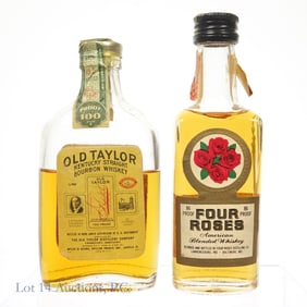 1940s Old Taylor, Four Roses Blended Whiskey Minis
