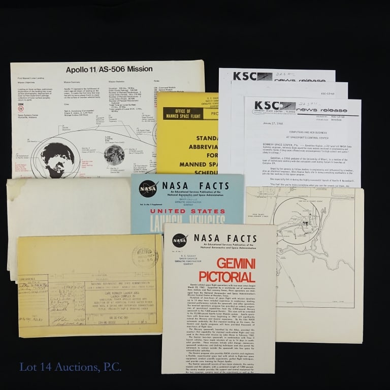 NASA Engineer Apollo Gemini Mission Ephemera