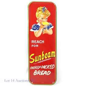 1953 Sunbeam Bread SST Self Framed 4.5 Foot NOS Sign