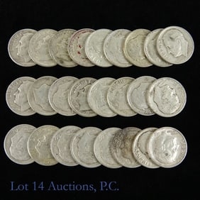 USA 90%-Silver Roosevelt Dimes (25)