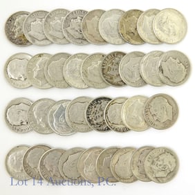 USA 90%-Silver Roosevelt Dimes (35)