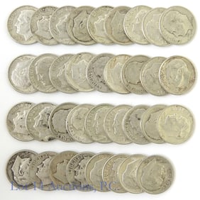 USA 90%-Silver Roosevelt Dimes (35)