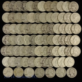 1964 & Prior USA 90%-Silv Washington Quarters -80