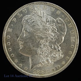 1883-O USA 90%-Silver Morgan Dollar - CH BU