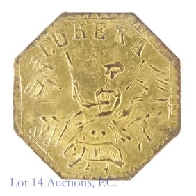 1853 USA California Octagon Eureka Gold Token
