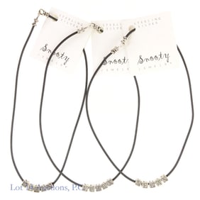 Lot of 3 Snooty Jewelry Sterling Vegan Necklaces