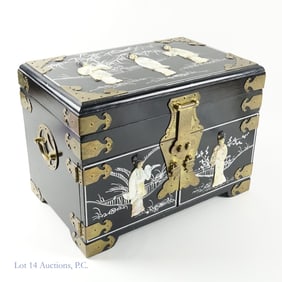 Lacquer MOP Inlay Jewelry Chest