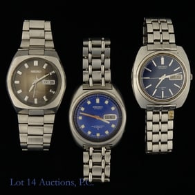 Lot of 3 Seiko 70s-80s Watches