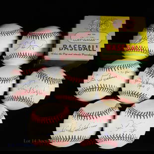 Autographed Baseballs (7 +1): Four autographed baseballs. This lot is sold as is with no guarantees and no COA unless specifically mentioned. Rawlings William White ONL baseball signed by Rich Ashburn. ***** Bud Selig OMLB basebal