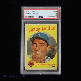 1959 Topps Sandy Koufax Baseball Card #163 (PSA 3)