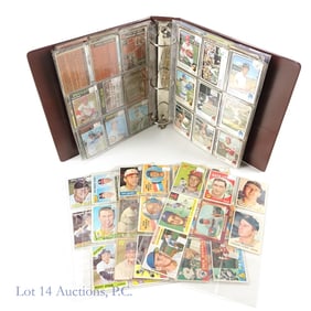 Binder Of 1950's - 1970's Baseball Cards (140)