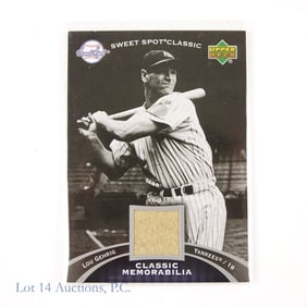 Lou Gehrig UD Sweet Spot Classic GU Relic Card